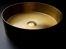 Umyvadlo na desku Foyer Round Basin, ocelové, kulaté, zlaté, CP950FOR gold matt