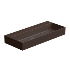 Umyvadlo Zenith BW 102 hranaté, keramické, cacao matné, 102x46 cm, ZELAVBW102035