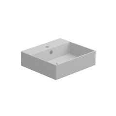 Umyvadlo Zenith BW 50 hranaté, keramické, bílé matné, 50x46 cm, ZELAVBW50001