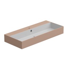 Umyvadlo Zenith BW 102 hranaté, keramické, dvoubarevné, 102x46 cm, ZELAVBW102BI000032