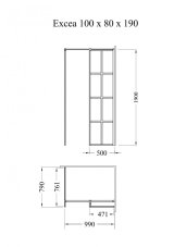 Walk-in sprchová zástěna EXCEA