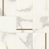 dlažba Anima futura majestic white composizione N brass dekor 30x30 cm lesklá