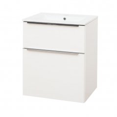 Koupelnová skříňka MAILO s keramickým umyvadlem 61 cm, bílá CN510