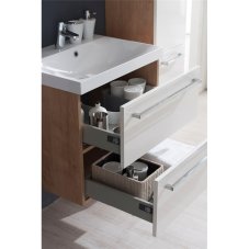 Koupelnová skříňka BINO s umyvadlem z litého mramoru 61 cm, bílá CN660M
