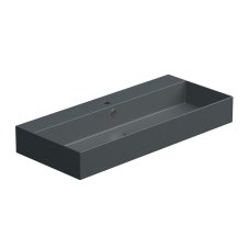 Umyvadlo Zenith BW 102 hranaté, keramické, ebano matné, 102x46 cm, ZELAVBW102028