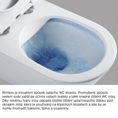 WC závěsné RIMLESS, 530x355x360, keramické, včetně sedátka CSS113S, VSD81S