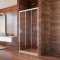 Sprchové dveře, LIMA, trojdílné, zasunovací, chrom ALU, sklo Point