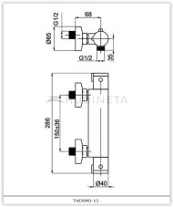Sprchová termostatická baterie THERMO 12