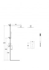 Podomítkový sprchový set SLIM MODERN/VARIUM II Černá