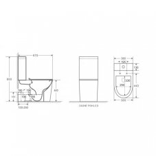 Kombi WC ROBUSTO RIMLESS se SLIM sedátkem Soft-close Kombi WC ROBUSTO RIMLESS se SLIM sedátkem Soft-close