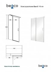Bezrámové sprchové dveře EXO-C
