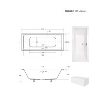 Obdélníková vana QUADRO SLIM Obdélníková vana QUADRO SLIM