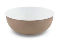Umyvadlo na desku Open Basin, smaltované, kulaté, hnědobílé, CP950OPEN NC HAZEL