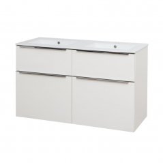 Koupelnová skříňka MAILO  s keramickým umyvadlem 121 cm, bílá CN513