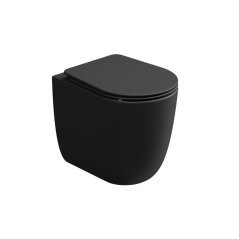 WC mísa stojící Hit, rimless, keramická, černá matná, HIWC01003FI