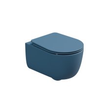 WC závěsné Hit, rimless, denim matný, zadní odpad, HIWCSO027FI