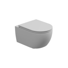 WC závěsné Like, rimless, bílé matné, zadní odpad, LKWCSO001FI