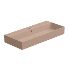 Umyvadlo Zenith BW 102 hranaté, keramické, cipria matné, 102x46 cm, ZELAVBW102032