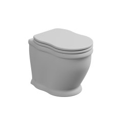 WC mísa stojící Time, rimless, keramická, bílá matná, TIWC01001FI