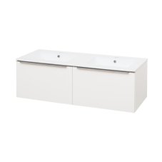 Skříňka MAILO s keramickým umyvadlem 121 cm, bílá CN518