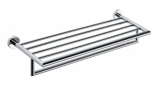 X-ROUND polička na ručníky s hrazdou 650x215x110mm, chrom