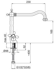 Dřezová baterie VENEZIA V-33