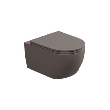 WC závěsné Like,  rimless, tortora matné, zadní odpad, LKWCSO029FI
