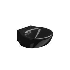 Umyvadlo Touch, keramické, černé lesklé, 47x49,5 cm, TOLAV47002