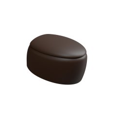 WC závěsné Touch, keramické, cacao matné, rimless,  TOWCSOSC035FI