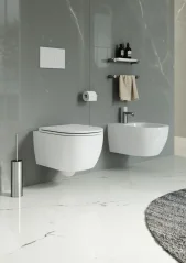WC závěsné Like,  rimless, bílé lesklé, zadní odpad, LKWCSO000FI