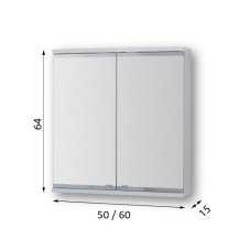 Vrchní zrcadlová skříňka ARLES s LED osvětlením