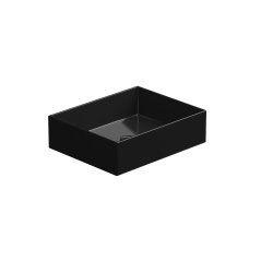 Umyvadlo na desku Zenith FS 50 keramické, černé lesklé, 50x40 cm, ZELAVFS50002