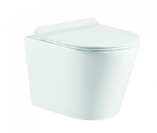 Závěsné WC OVALE BASSO RIMLESS se SLIM sedátkem Soft-close