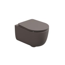 WC závěsné Hit, rimless, tortora matný, zadní odpad, HIWCSO029FI