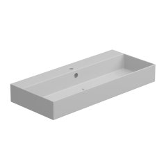 Umyvadlo Zenith BW 102 hranaté, keramické, bílé lesklé, 102x46 cm, ZELAVBW102000