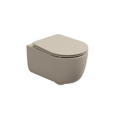 WC závěsné Hit, rimless, sabbia matný, zadní odpad, HIWCSO034FI
