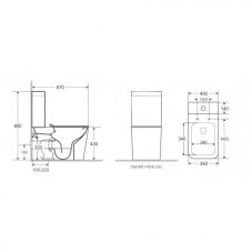 Kombi WC ORLO RIMLESS se SLIM sedátkem Soft-close
