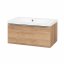 Koupelnová skříňka MAILO s umyvadlem z litého mramoru 81 cm, dub CN526M