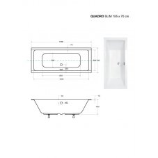 Obdélníková vana QUADRO SLIM Obdélníková vana QUADRO SLIM