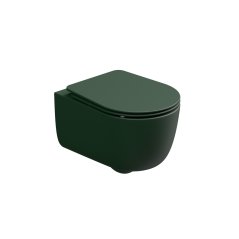 WC závěsné Hit, rimless, smeraldo matný, zadní odpad, HIWCSO036FI