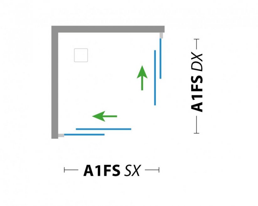 Obdélníkový a čtvercový sprchový kout ESSENCE A1FS