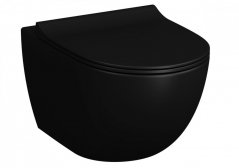 WC závěsné SAT Infinitio, černé, zadní odpad, SATINF011RREXPBKM