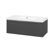 Koupelnová skříňka MAILO s umyvadlem z litého mramoru 101 cm, antracit CN537M