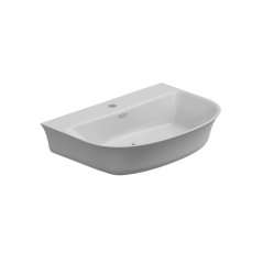 Umyvadlo Flut BW 65 keramické, dvoubarevné, 65x48 cm, FLLAVBW65BI000001