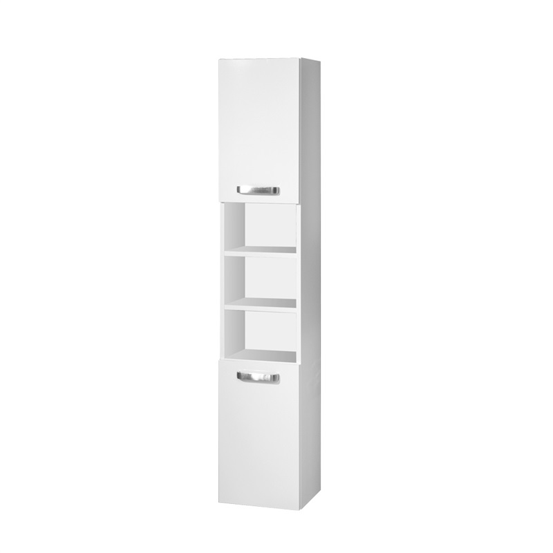 Koupelnová skříňka Leny vysoká 170 cm, bílá, levá, CN814