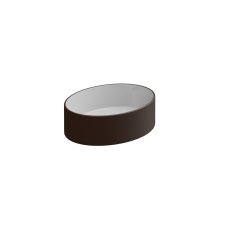 Umyvadlo na desku Like Slim 45FS keramické, dvoubarevné, 45x34 cm, LKLAVFSB45BI000035