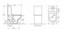 Kombi WC ARCO RIMLESS se SLIM sedátkem Soft-close Kombi WC ARCO RIMLESS se SLIM sedátkem Soft-close
