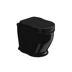 WC mísa stojící Time, rimless, keramická, černá lesklá, TIWC01002FI