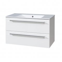 Koupelnová skříňka BINO s keramickým umyvadlem 101 cm, bílá CN662