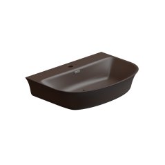 Umyvadlo Flut BW 65 keramické, cacao matné, 65x48 cm, FLLAVBW65035